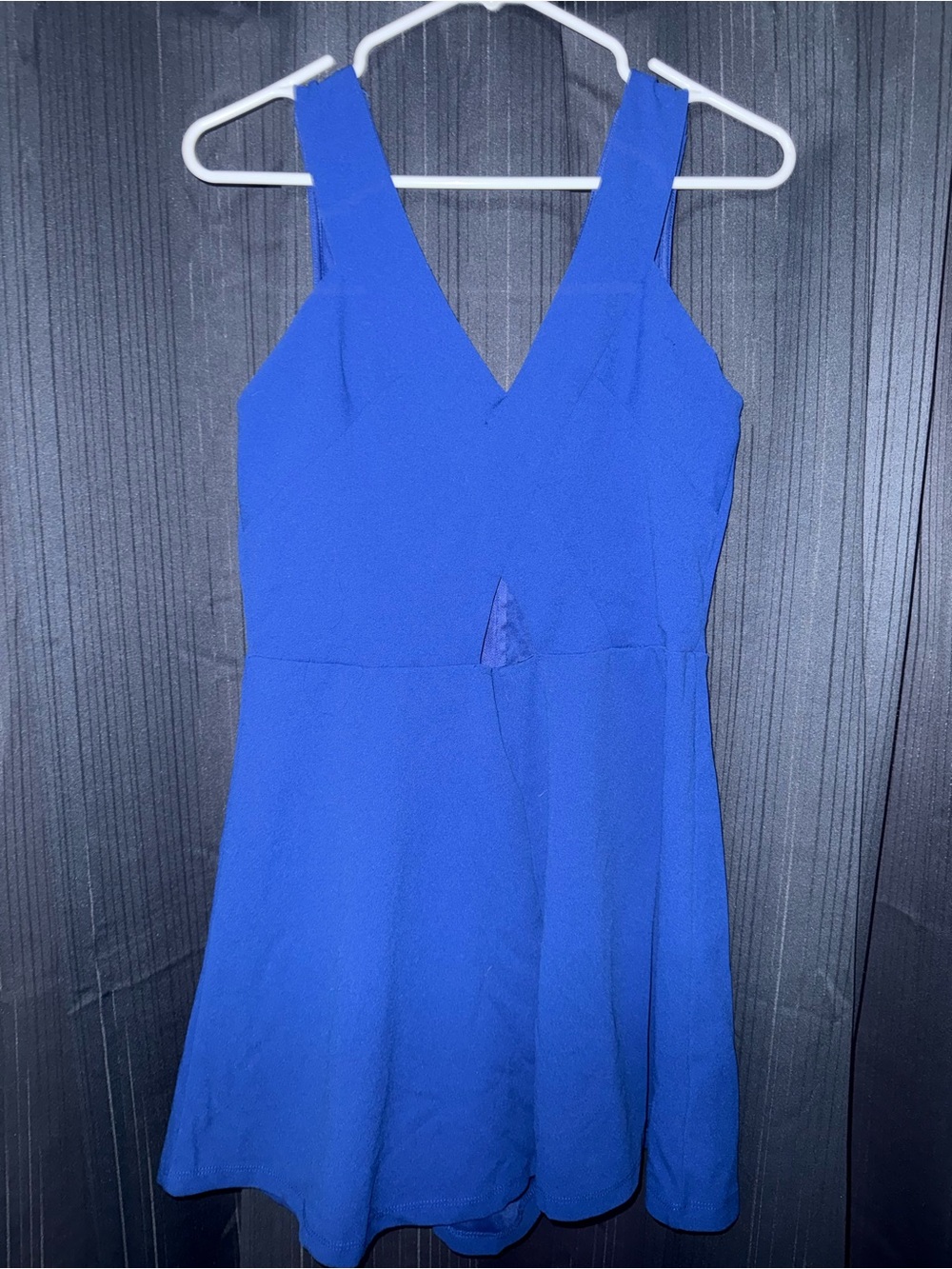 Charlotte Russe Royal Blue V-Neck Romper